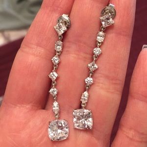 Beautiful cubic zirconia dangle earrings